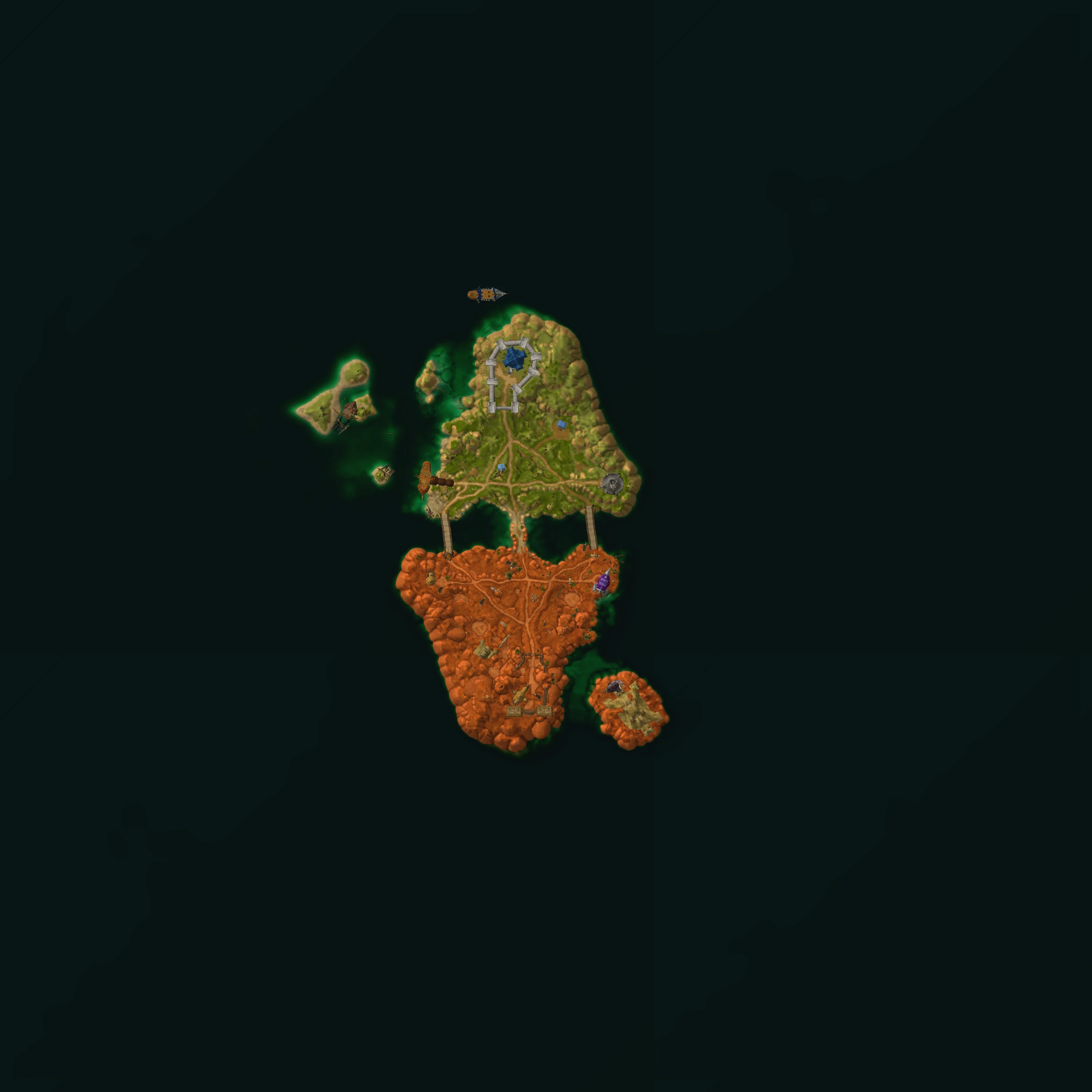 Darkspear Islands beta terrain map.